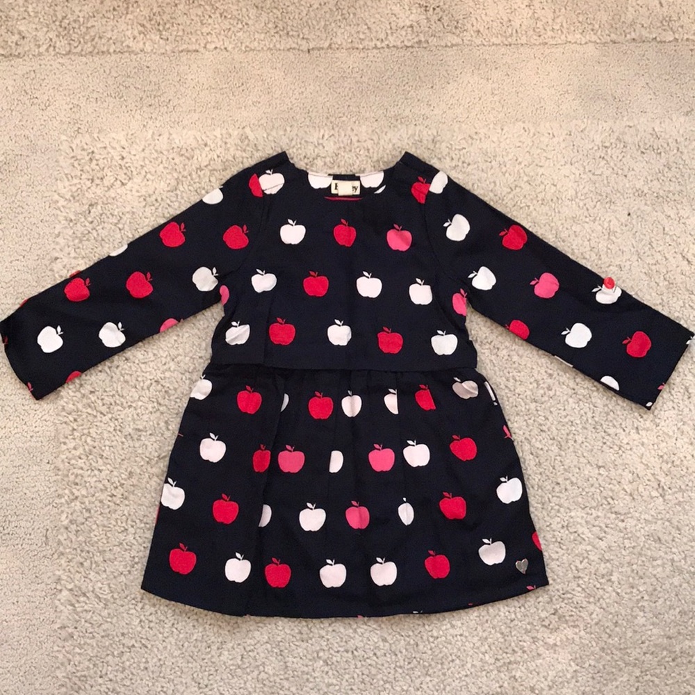 Long sleeve printed woven dress